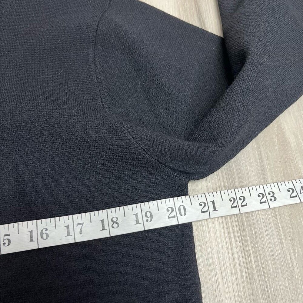 Eileen Fisher Jacket Women’s Small Black Viscose Crepe Full Zip Up Short Mandrin - Picture 7 of 8